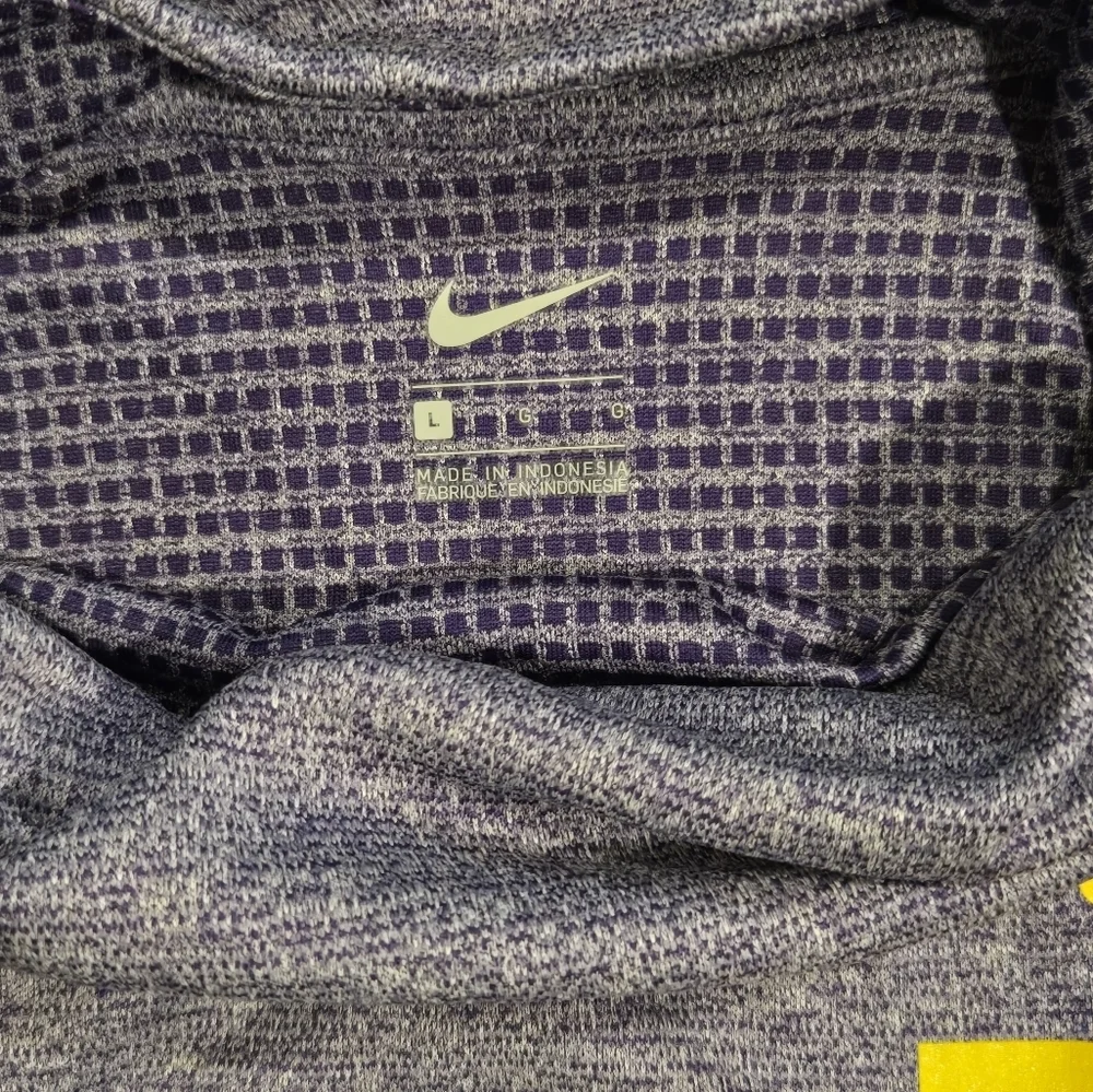 Nike Purple and Yellow Long Sleeve Shirt